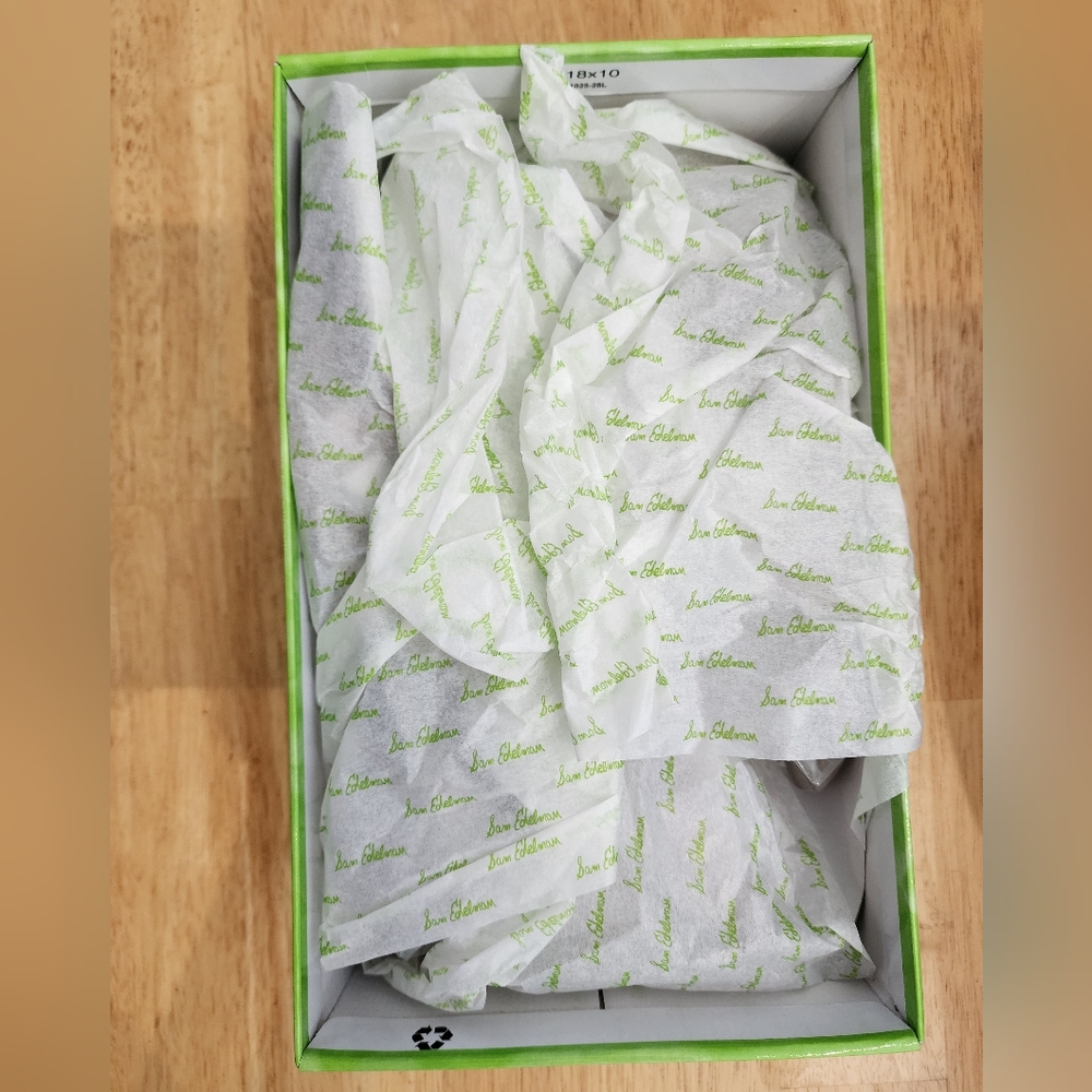 NIB Sam Edelman Stacie Oatmeal Suede Low Block Heeled Strappy Sandals Size 7 - Picture 6 of 8